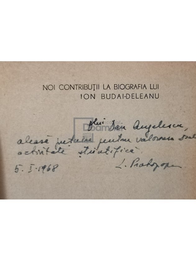 Noi contributii la biografia lui Ion Budai Deleanu (semnata)