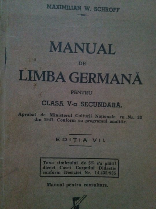 Manual de limba germana pentru clasa a Va SECUNDARA