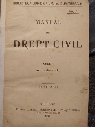 Manual de drept civil, ed. II
