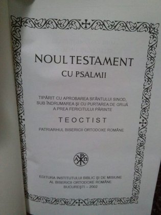 Noul testament cu psalmii