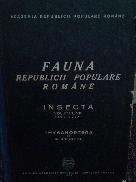 Fauna republicii populare Romane. Insecta, vol. VIII