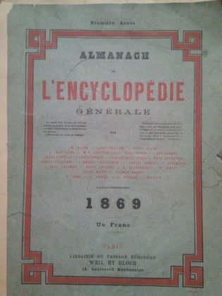 Almanach de l'encyclopedie generale