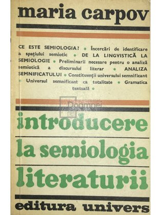 Introducere la semiologia literaturii