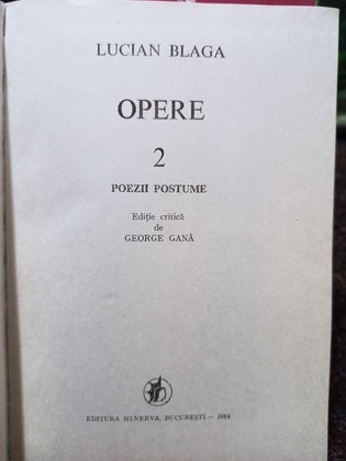 Opere, vol. 2 - Poezii postume