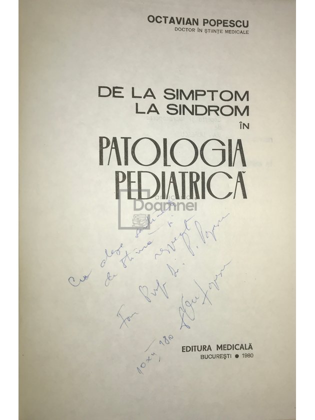 De la simptom la sindrom în patologia pediatrică (semnată)