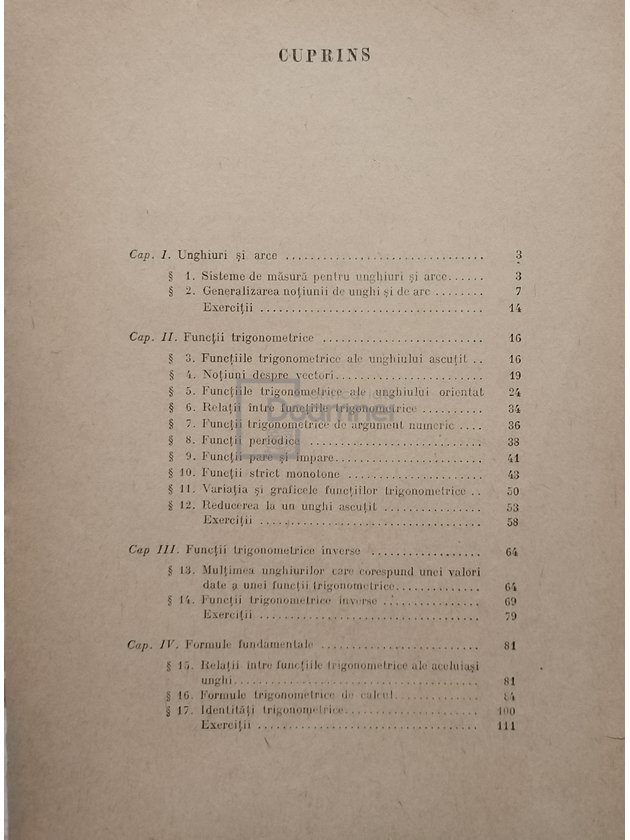 Trigonometrie - Manual pentru clasa a X-a liceu, sectia reala