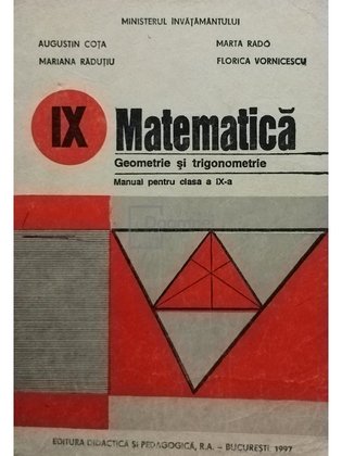 Matematica. Geometrie si trigonometrie - Manual pentru clasa a IX-a