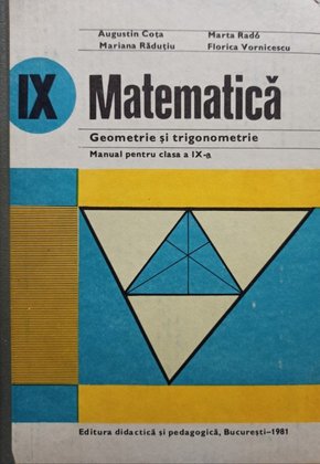 Matematica - Manual pentru clasa a IXa