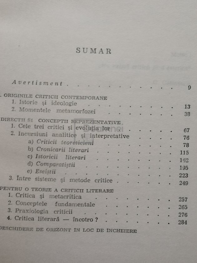 Conceptul de critica literara in Romania, 2 vol.