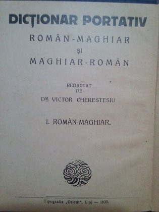 Dictionar portativ roman-maghiar si maghiar-roman