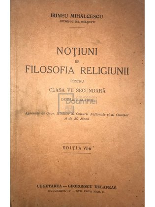 Noțiuni de filosofia religiunii pentru clasa VII secundară (ed. VI)
