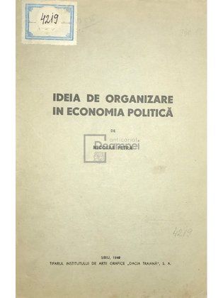 Ideia de organizare în economia politică