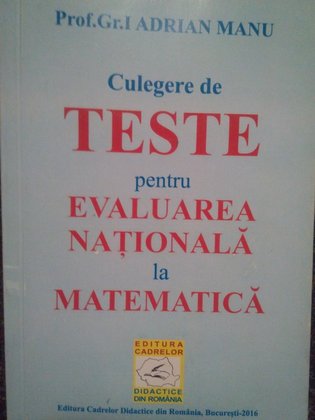 Culegere de teste pentru evaluarea nationala la matematica