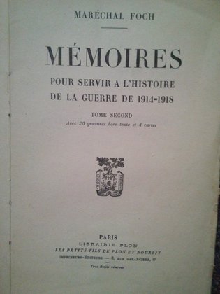 Memoires pour servir a l'histoire de la guerre de 19141918