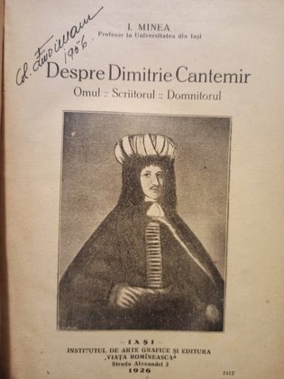 Despre Dimitrie Cantemir