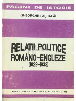 Relatii politice româno-engleze 1929-1933