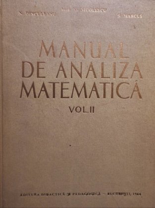 Manual de analiza matematica, vol. II