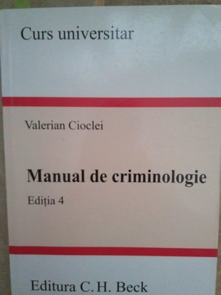 Manual de criminologie, ed. 4