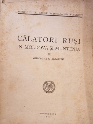 Calatori rusi in Moldova si Muntenia