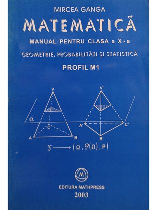 Matematica, Manual pentru clasa a X-a. Geometrie probabilitati si statistica