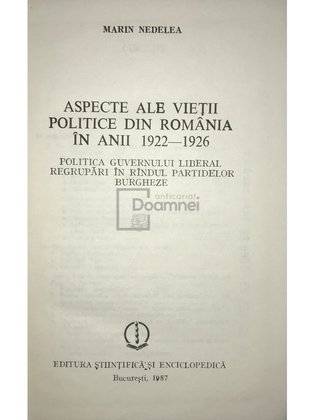 Aspecte ale vieții politice din România în anii 1922-1926