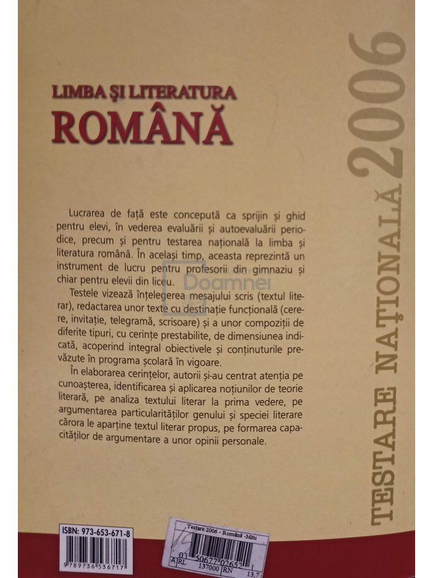 Limba și literatura română. Teste rezolvate pentru clasele V - VIII