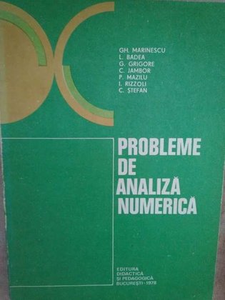 Probleme de analiza numerica