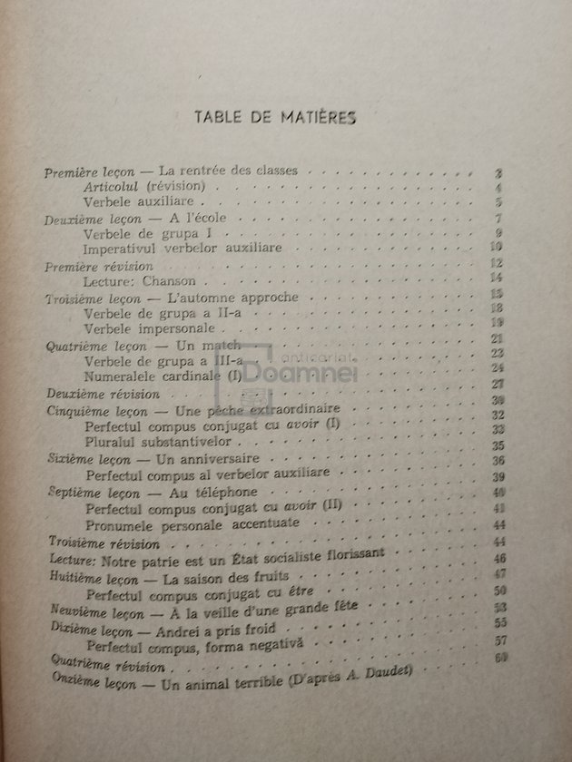 Limba franceza - Manual pentru clasa a VI-a (anul II)