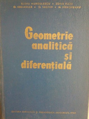 Geometrie analitica si diferentiala