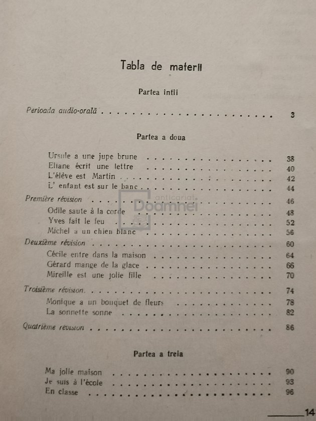 Limba franceza - Manual pentru clasa a II-a