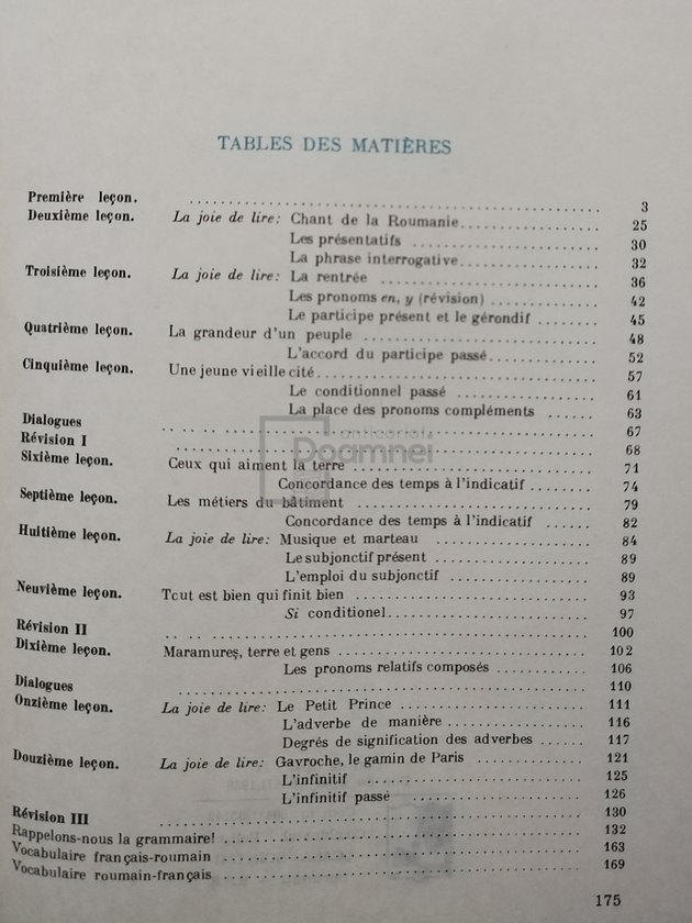 Limba franceza. Manual pentru anul V de studiu