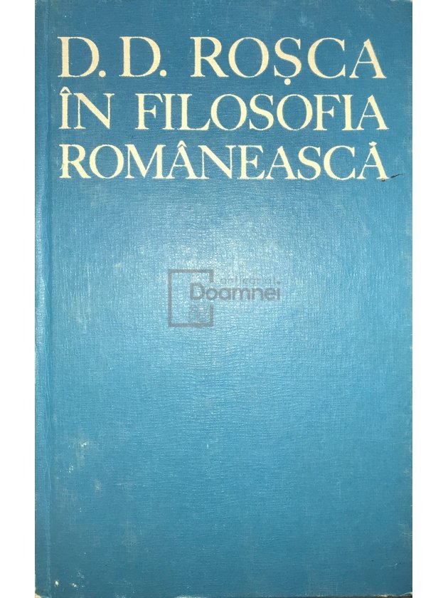 D. D. Roșca în filosofia românească