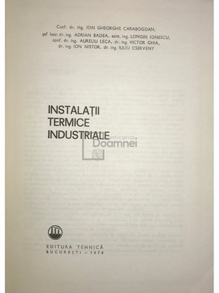 Instalații termice industriale (dedicație)