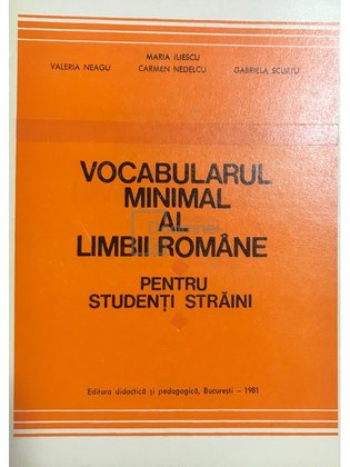 Vocabularul minimal al limbii române pentru studenți străini