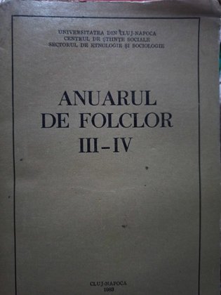 Anuarul de Folclor III - IV