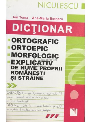 Dictionar de nume proprii românești și străine (dedicație)