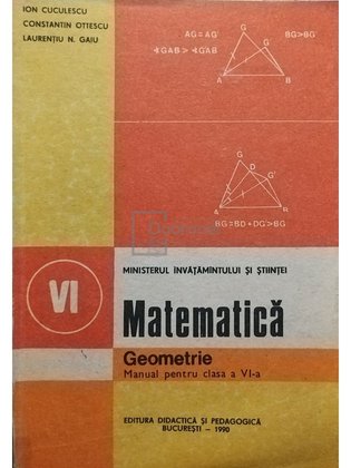 Matematica - Geometrie, manual pentru clasa a VI-a