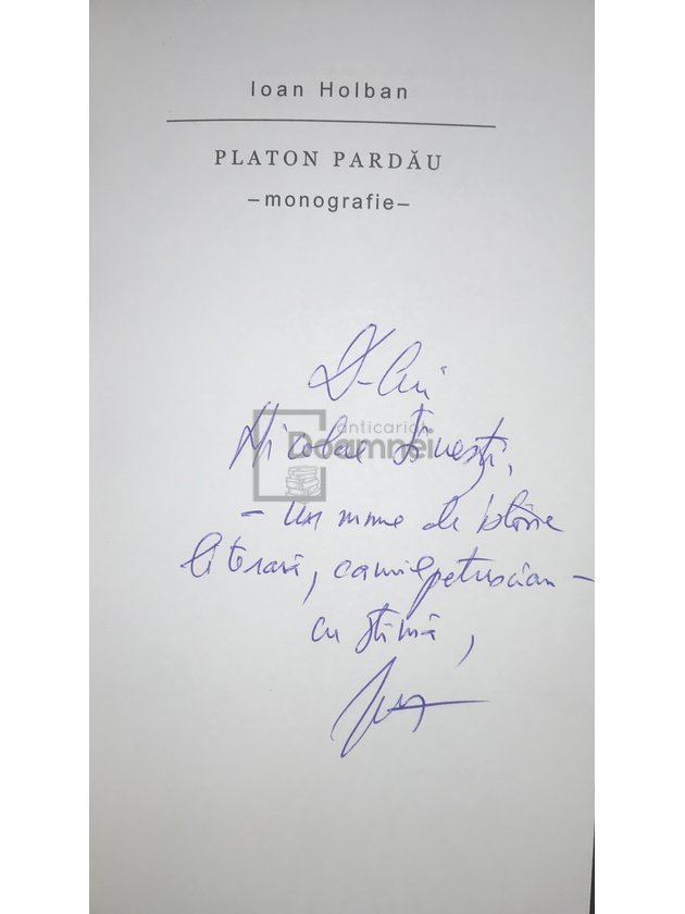Platon Pardău (dedicație)