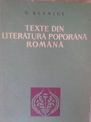 Texte din literatura poporana romana