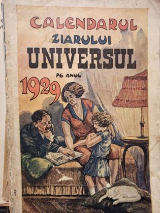 Calendarul ziarului Universul pe anul 1929
