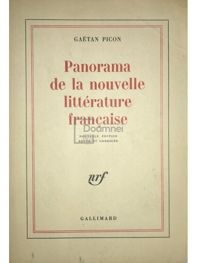 Panorama de la nouvelle litterature francaise