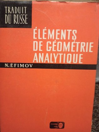 Elements de geometrie analytique