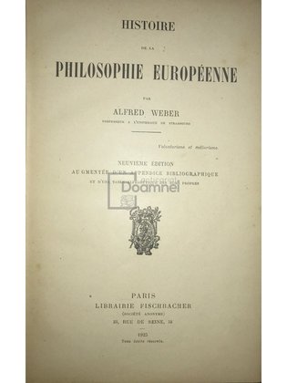 Histoire de la philosophie europeenne