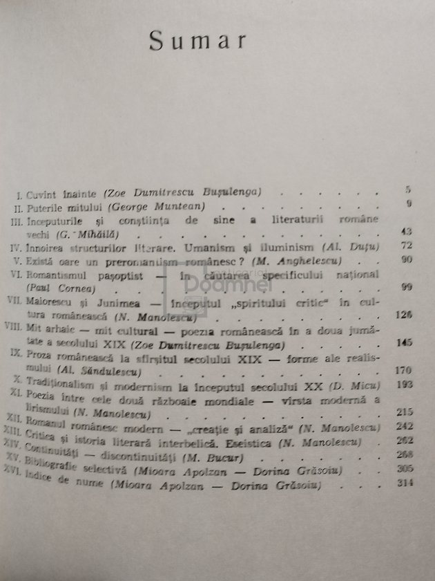 Istoria literaturii române - Studii