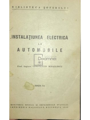 Instalațiunea electrică la automobile