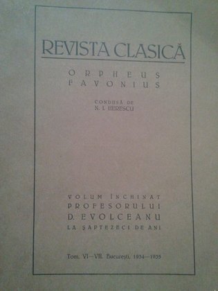 Revista clasica Orpheus Favonius