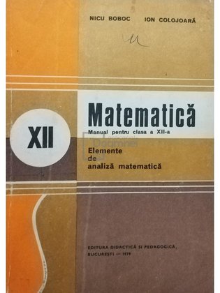 Matematica - Manual pentru clasa a XII-a