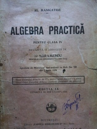 Algebra practica pentru clasa IV