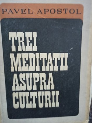 Trei meditatii asupra culturii