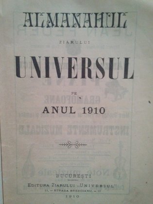 Almanahul ziarului Universul pe anul 1910